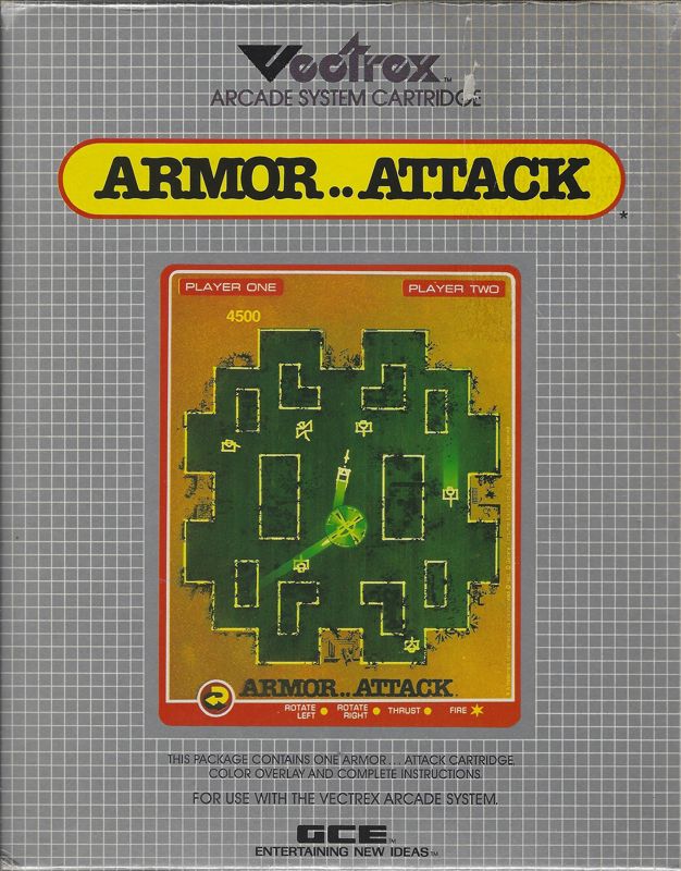 Armor Attack box art for Vectrex